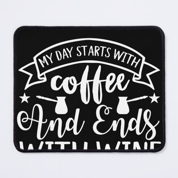 Artikel-Vorschau von Mein Tag beginnt mit Kaffee und endet mit Wein Kaffeeliebhaber, designt und verkauft von Superhero Gear.