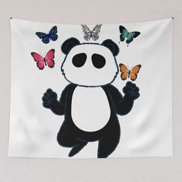 Item preview, Panda Playing with Butterfly designed and sold by lolmaned.