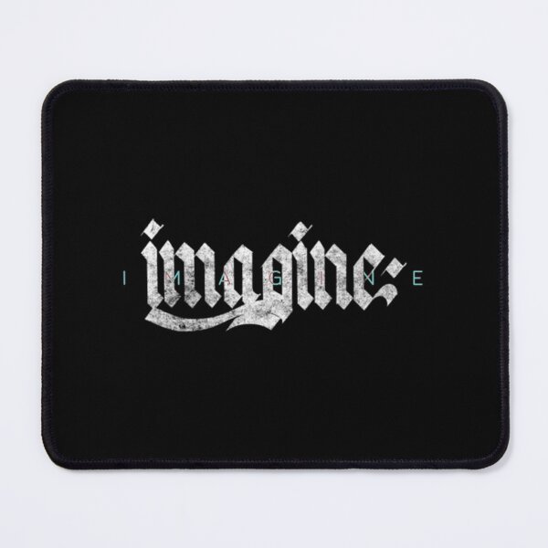 Item preview, Imagine Blackletter Calligraphy Framed Print | White| Perfect Gift designed and sold by constance82.