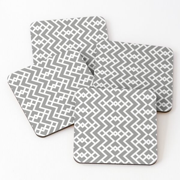 Aperçu de l'œuvre Gray and White Tessellation Line Pattern 25 Pairs Valspar 2022 Color of the Year Grey Suit 4004-2A - Color Trends créée et vendue par ColorOfTheYears.