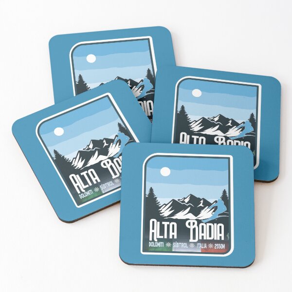 Item preview, Alta Badia Italy Italia Ski Skiing Sticker T-Shirt 01 designed and sold by OuterShellUK.