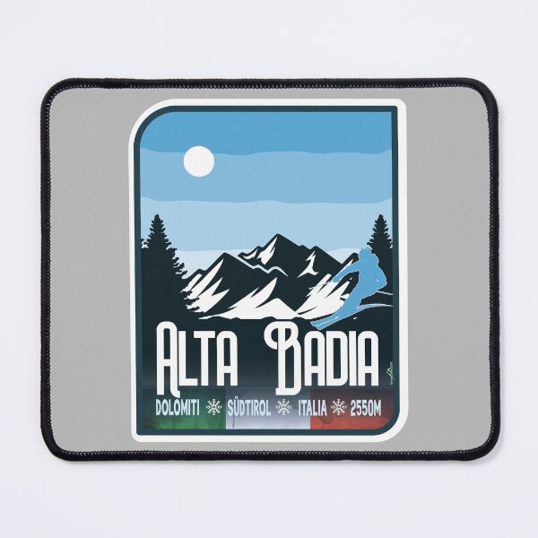 Item preview, Alta Badia Italy Italia Ski Skiing Sticker T-Shirt 01 designed and sold by OuterShellUK.
