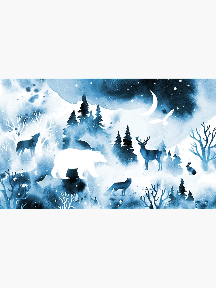 Free Winter Backgrounds - Watercolor Art Graphic by Magiclily