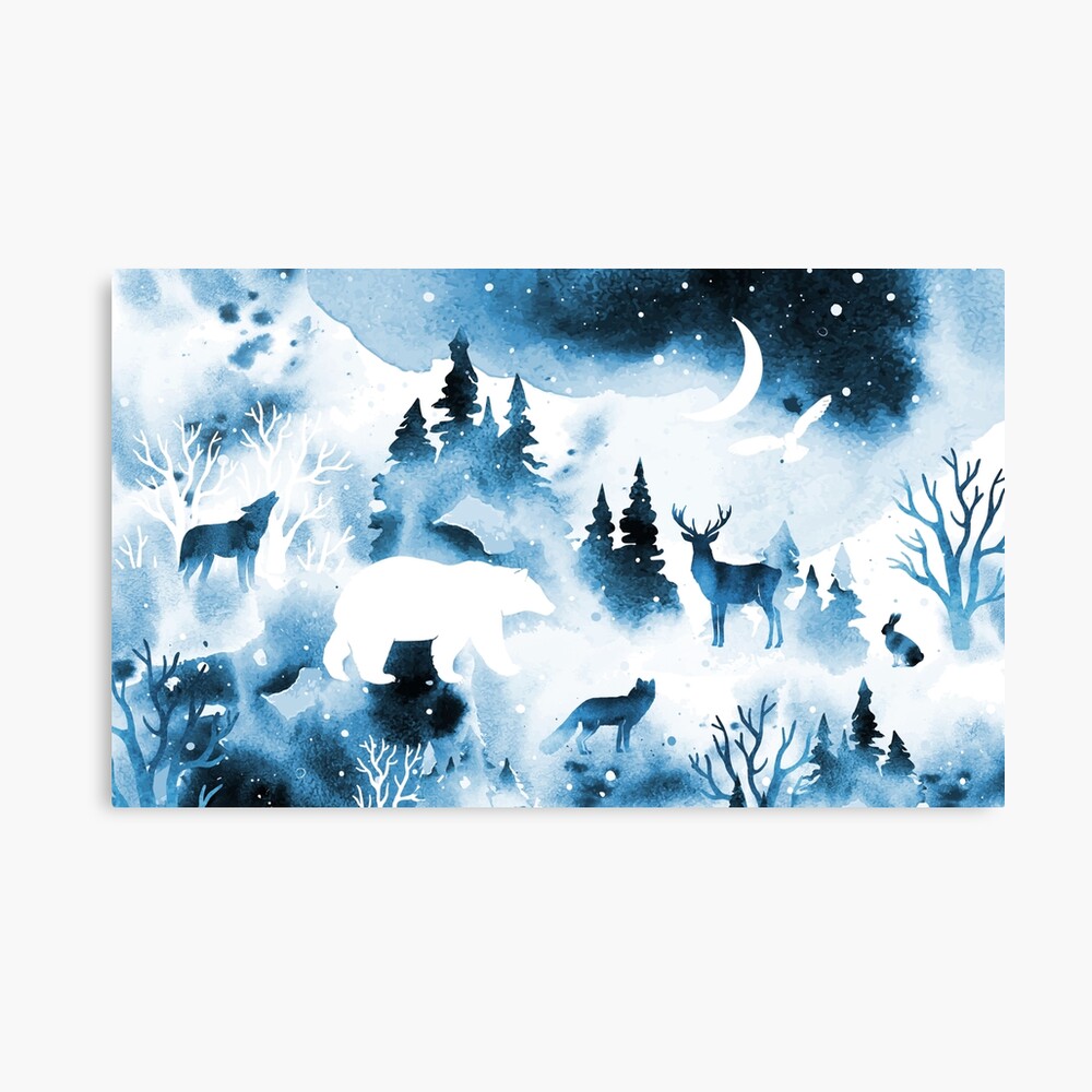 Winter Bear & Deer Eco Christmas Gift Wrapping Papers | Classic Waterc