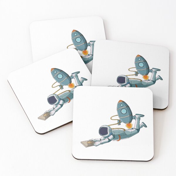 Item preview, Astronaut delivering a box of pizza designed and sold by kanvasdesign.