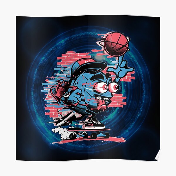 Basketball Monster Poster For Sale By Zeze088 Redbubble