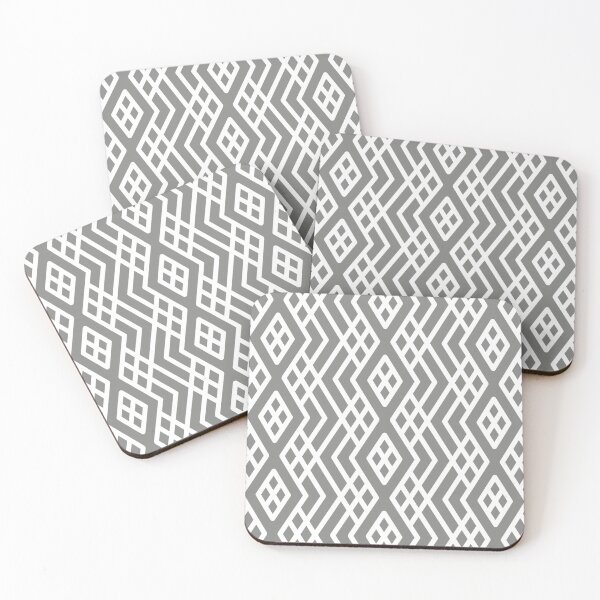 Artikelvorschau, Gray and White Geometric Shape Mosaic Pattern 3 Pairs Valspar 2022 Color of the Year Grey Suit 4004-2A - Color Trends entworfen und verkauft von ColorOfTheYears.