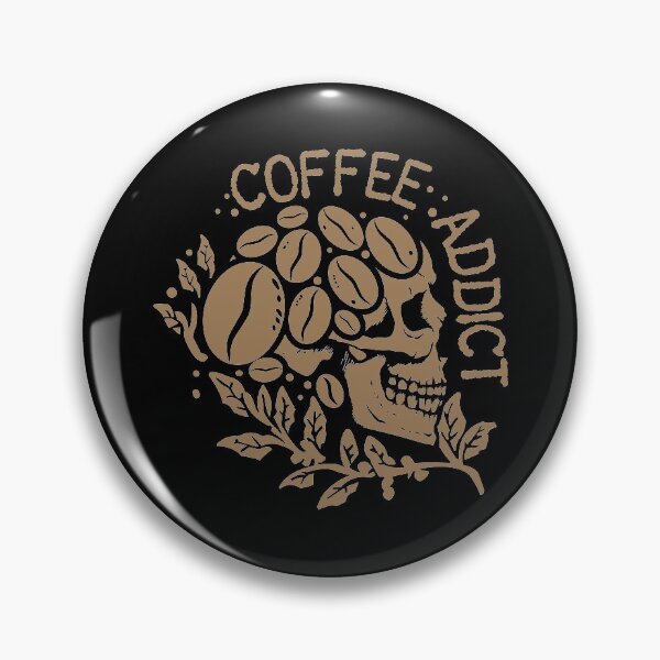 Item preview, Coffee Addict Cool Skull Design - Trendy Coffee Quote For Coffee Lovers and Coffee Addicts designed and sold by Prince - Bestseller ★★★★★.
