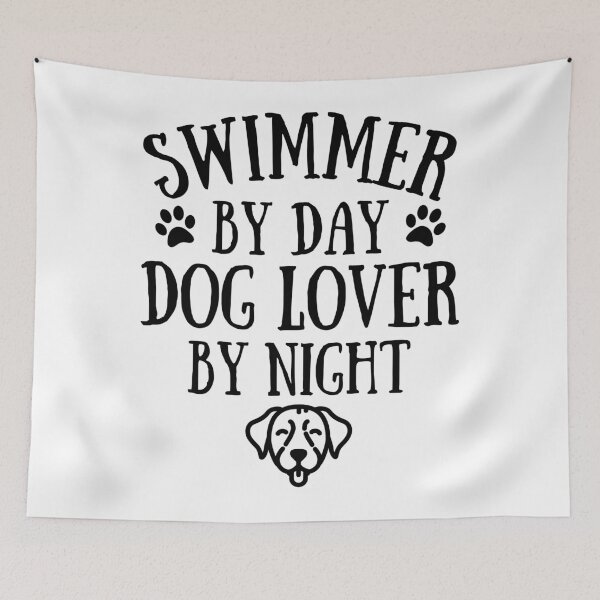 Item preview, Swimmer by day. Dog lover by night designed and sold by TheGreenGoat.
