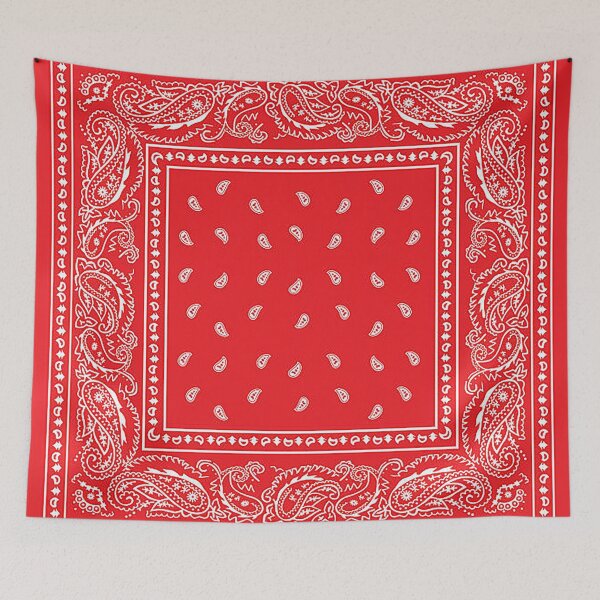 Item preview, Bandana, red bandana, paislry pattern, traditional bandana pattern, bandana blanket designed and sold by Nostrathomas66.