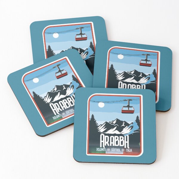 Item preview, Arabba Italy Italia Ski Skiing Sticker T-Shirt 01 designed and sold by OuterShellUK.