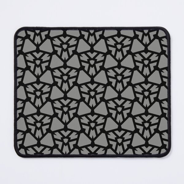 Item preview, Gray and Black Minimal Shield Shape Tile Pattern Pairs Valspar 2022 Color of the Year Grey Suit 4004-2A - Color Trends designed and sold by ColorOfTheYears.