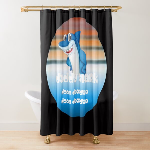 Daddy Shark Do Do Shower Curtain