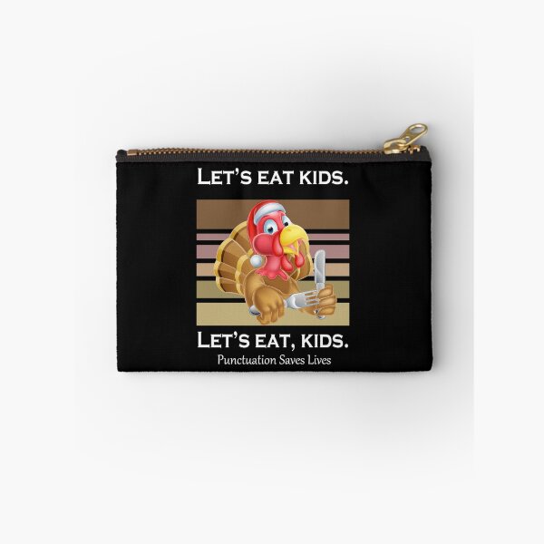Item preview, Funny Let's Eat Kids Punctuation Saves Lives Thanksgiving Turkey Christmas designed and sold by sichaz.