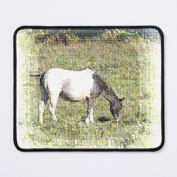 Item preview, One Horse, Grazing, Photo with Needlepoint effect.  designed and sold by DianeBP.