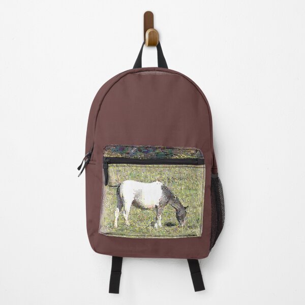 Item preview, One Horse, Grazing, Photo with Needlepoint effect.  designed and sold by DianeBP.