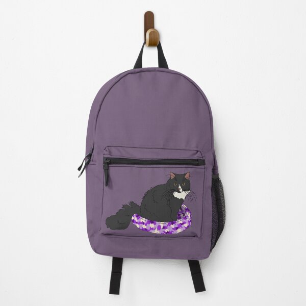Item preview, Cat in Purple Bed (Black and White) designed and sold by nklange240.