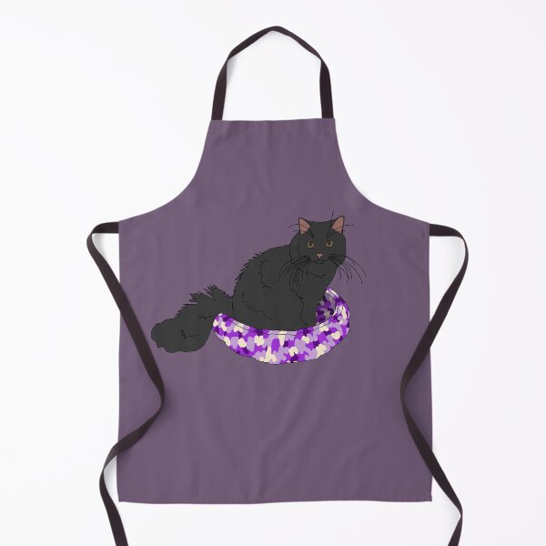 Item preview, Cat in Purple Bed (Black) designed and sold by nklange240.