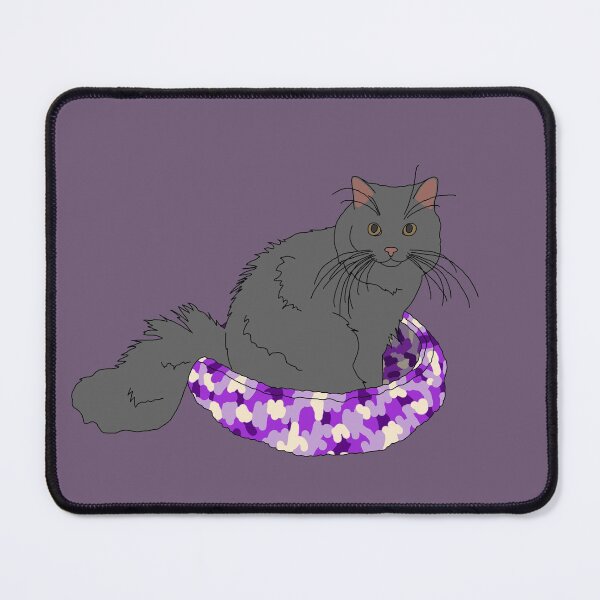 Item preview, Cat in Purple Bed (Grey) designed and sold by nklange240.