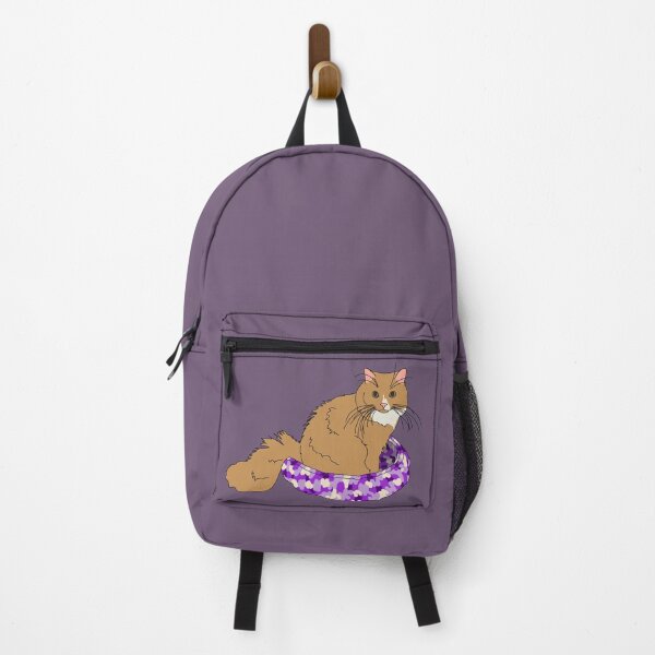 Item preview, Cat in Purple Bed (Orange and White) designed and sold by nklange240.