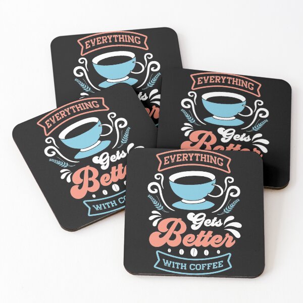Item preview, Todo mejora con Coffee Cool Design - Cita de café de moda para amantes del café y adictos al café designed and sold by Prince - Bestseller ★★★★★.