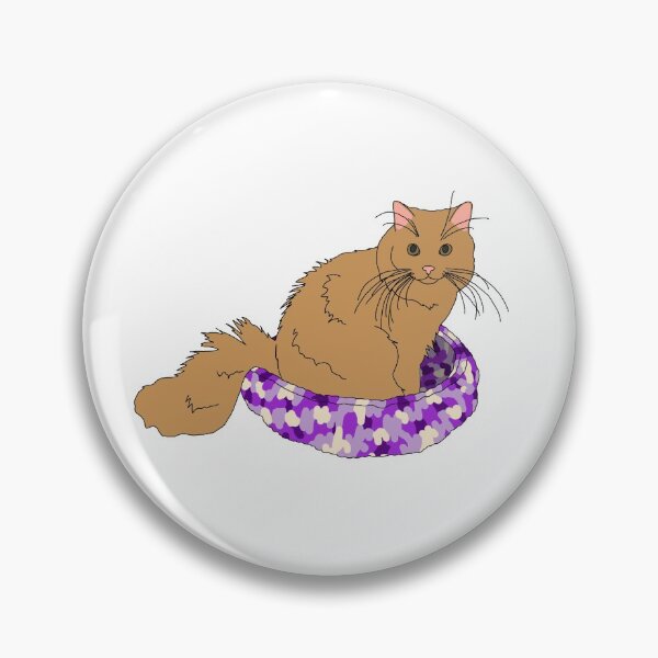 Item preview, Cat in Purple Bed (Orange) designed and sold by nklange240.