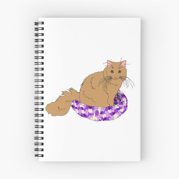 Item preview, Cat in Purple Bed (Orange) designed and sold by nklange240.
