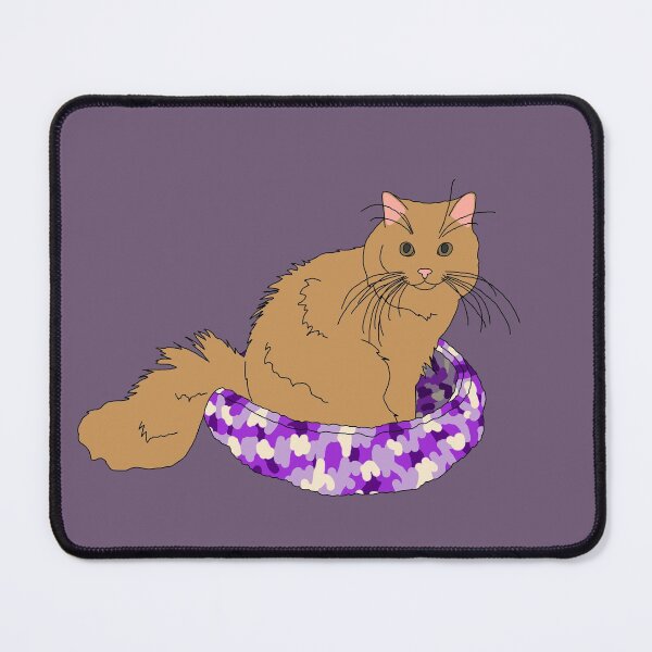 Item preview, Cat in Purple Bed (Orange) designed and sold by nklange240.