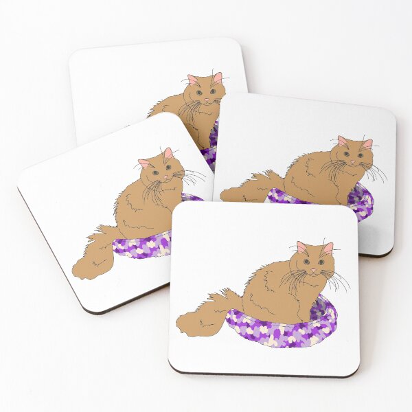 Item preview, Cat in Purple Bed (Orange) designed and sold by nklange240.