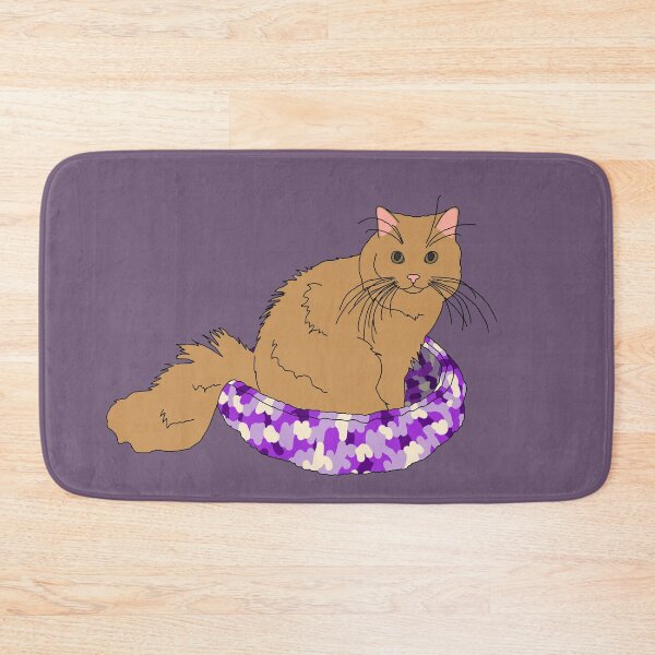 Item preview, Cat in Purple Bed (Orange) designed and sold by nklange240.