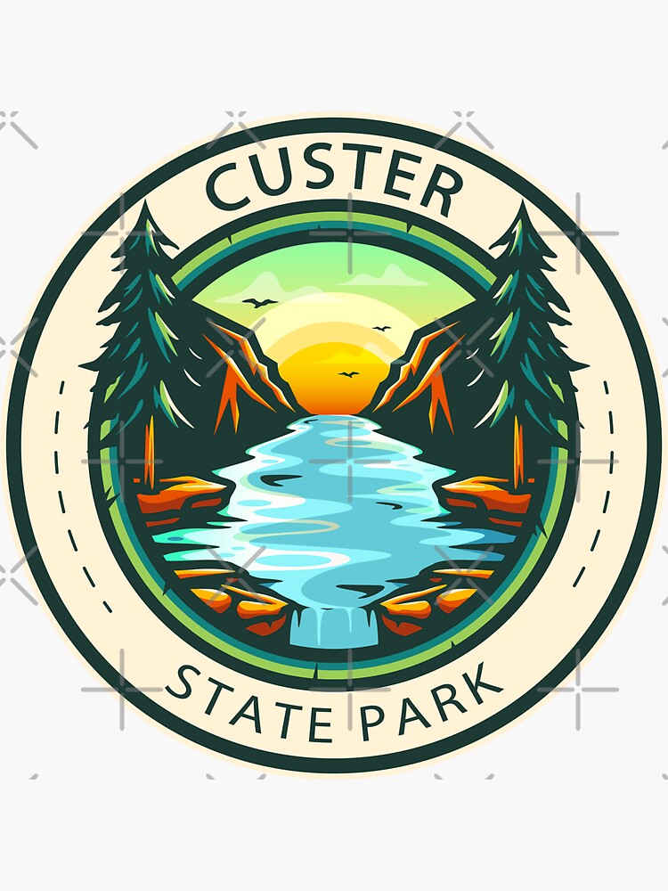 Custer State Park South Dakota Badge Sticker For Sale By Krissiddesigns Redbubble