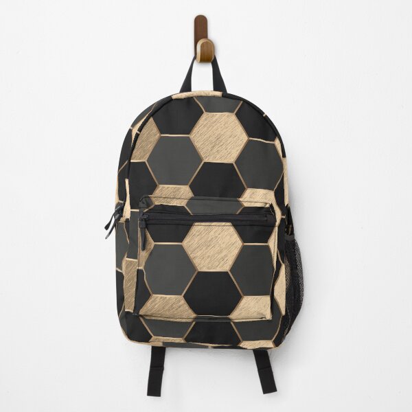 Item preview, Metal Gold and Black Geometric Hexagon Pattern designed and sold by CynthiaGraphics.