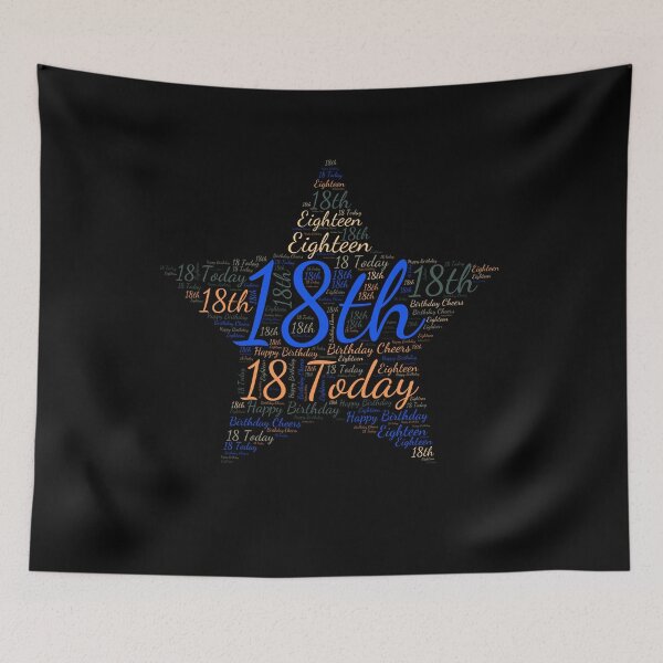 Item preview, Happy 18th Birthday Word Art Star designed and sold by fra02.