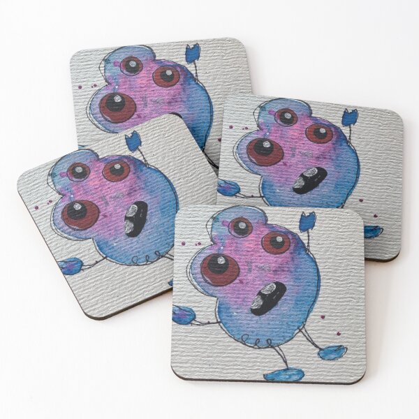 Item preview, Pink & Blue Cute Monster designed and sold by MailingJoy.
