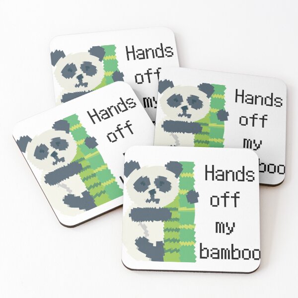 Item preview, Pixelated design Panda Hands off my Bamboo designed and sold by lolmaned.