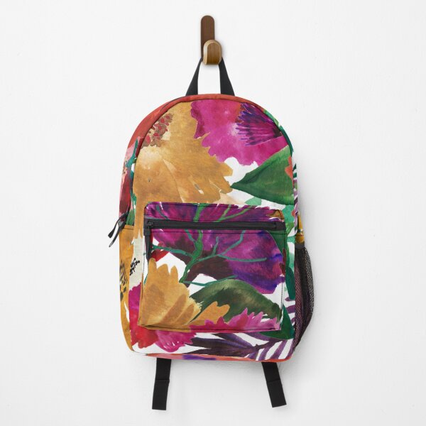Item preview, Floral Medley 1 Orange Purple Tan Pink Green designed and sold by AlteredAtelier.