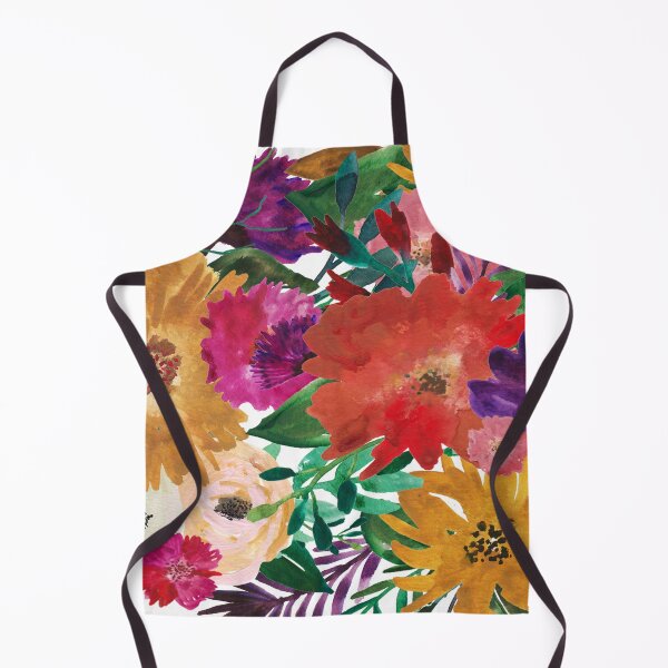 Item preview, Floral Medley 1 Orange Purple Tan Pink Green designed and sold by AlteredAtelier.