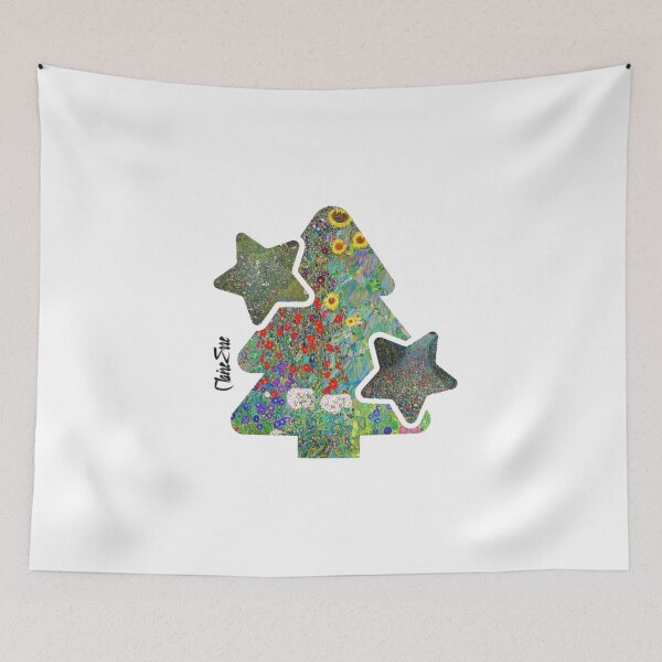 Item preview, Green Klimt Christmas tree designed and sold by Chiara Erre.