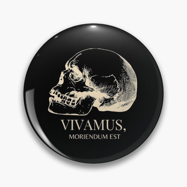 Item preview, Dark Academia Vintage Goth Skull With Latin Quote designed and sold by SweetestPrints.