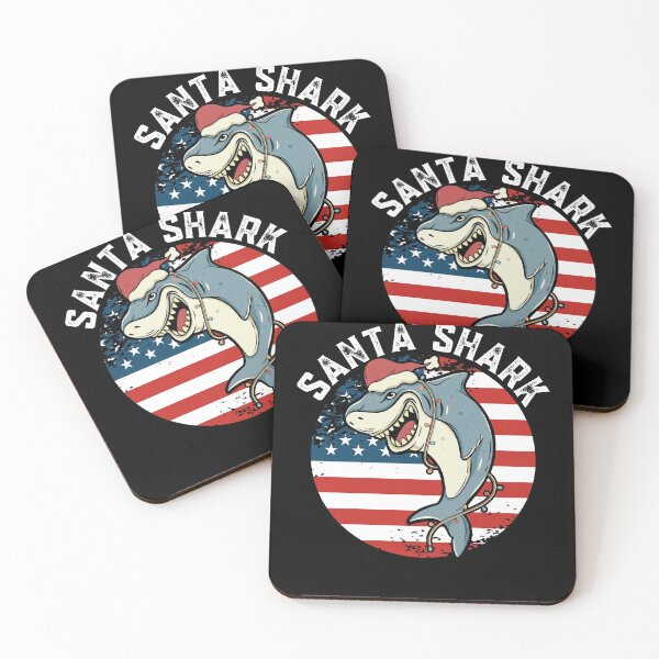 Item preview, Christmas Santa Shark Grunge Flag designed and sold by fra02.