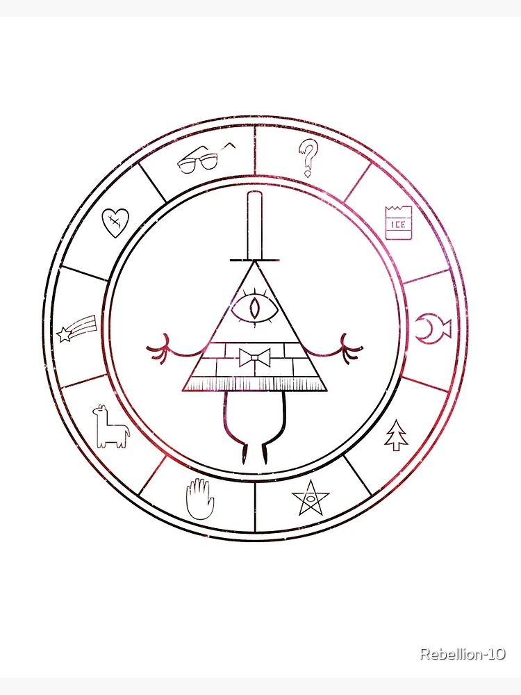 Gravity Falls Bill Cipher Wheel Art Board Print for Sale by Yseey