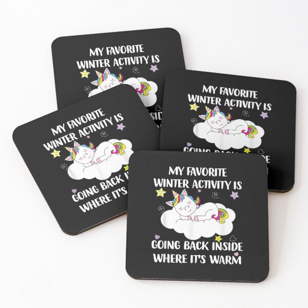 Item preview, my favorite winter activity is going back inside unicorn designed and sold by theDlab.