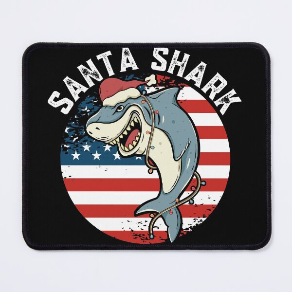 Item preview, Christmas Santa Shark Grunge Flag designed and sold by fra02.