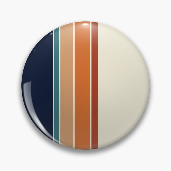 Item preview, Retro Vertical Stripes Orange Rust Blue designed and sold by MonstersMashU.