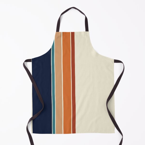 Item preview, Retro Vertical Stripes Orange Rust Blue designed and sold by MonstersMashU.