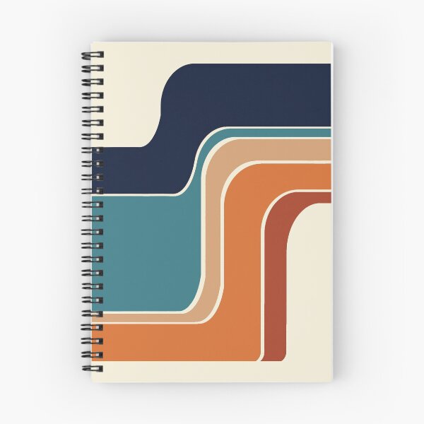 Item preview, Retro Zig Zag Stripes Orange Rust Blue designed and sold by MonstersMashU.
