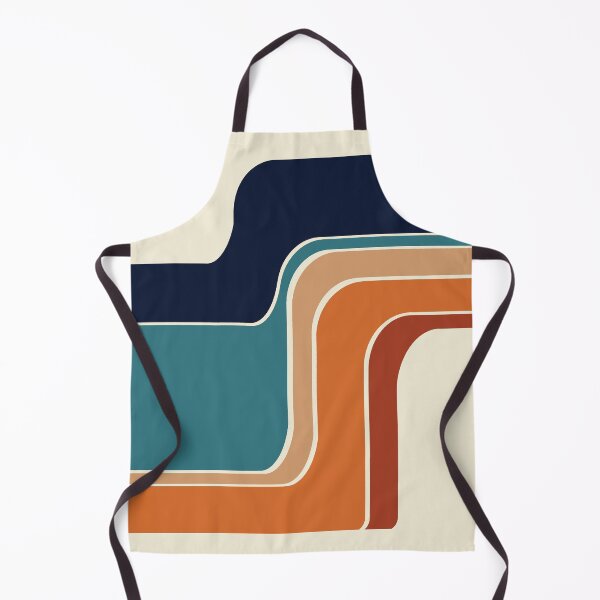Item preview, Retro Zig Zag Stripes Orange Rust Blue designed and sold by MonstersMashU.