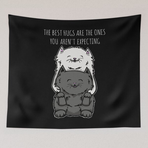 Item preview, Funny Kawaii cats giving each other an unexpected hug product designed and sold by D-C-Designs.