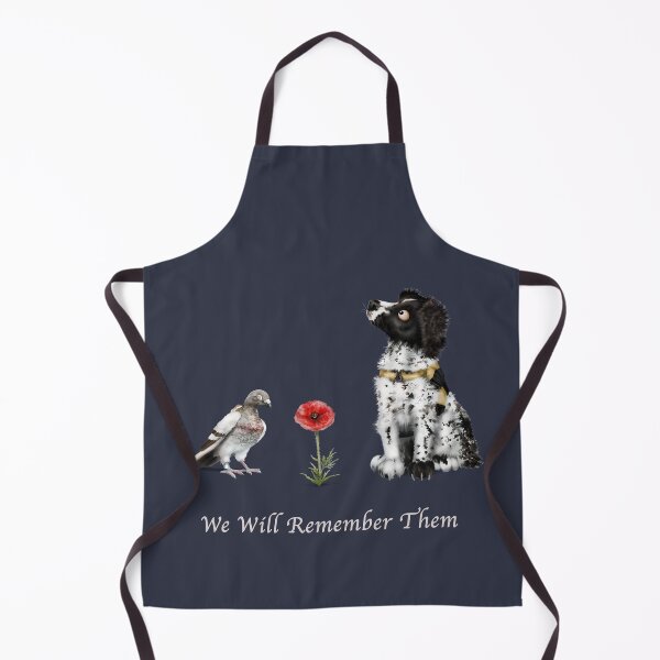 Item preview, We Will Remember Them - Remembrance Day | W Cartoon Springer Spaniel and Carrier Pigeon designed and sold by Snootrac.