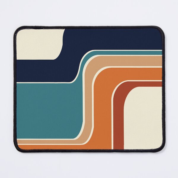 Item preview, Retro Zig Zag Stripes Orange Rust Blue designed and sold by MonstersMashU.